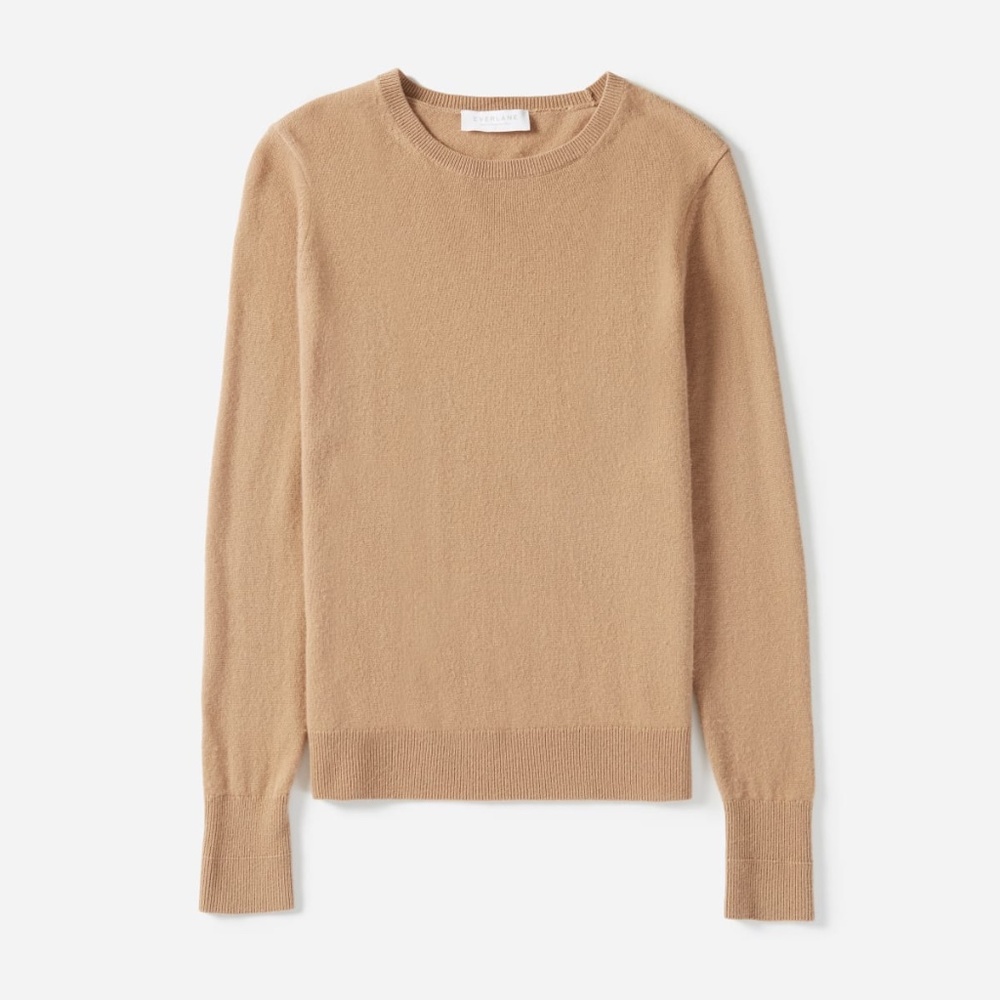 Everlane Cashmere Crew Sweater- Camel